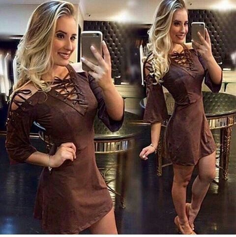 Vestido em Suede