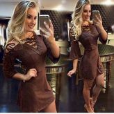 Vestido em Suede