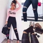 Calça com Ziper nas Pernas
