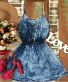 Vestido Jeans Alça