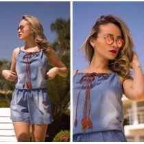 Macaquinho Jeans Rose