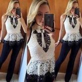 Blusa Regata em Renda